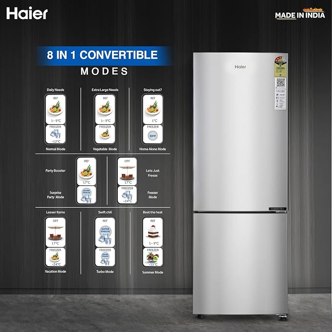 Haier 237 L 3 Star Frost Free Inverter Double Door Refrigerator