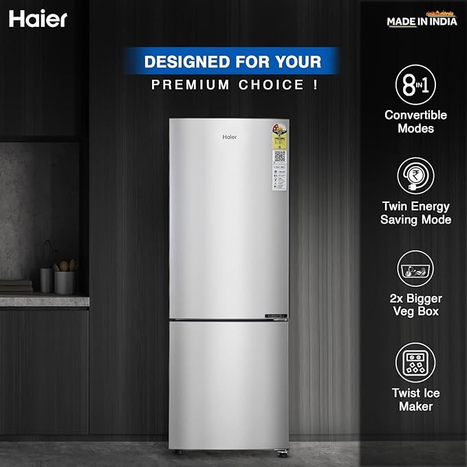 Haier 237 L 2 Star Frost Free Double Door Refrigerator
