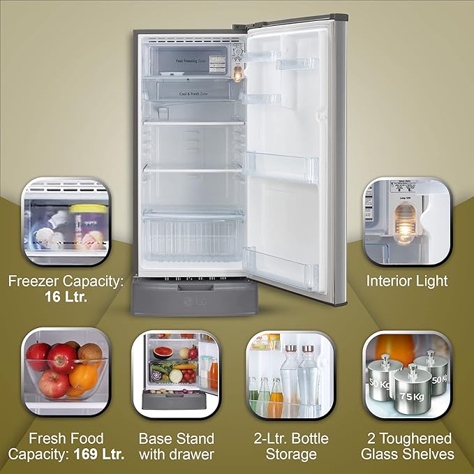 LG 185 L 4 Star Direct Cool Smart Inverter Single Door Refrigerator