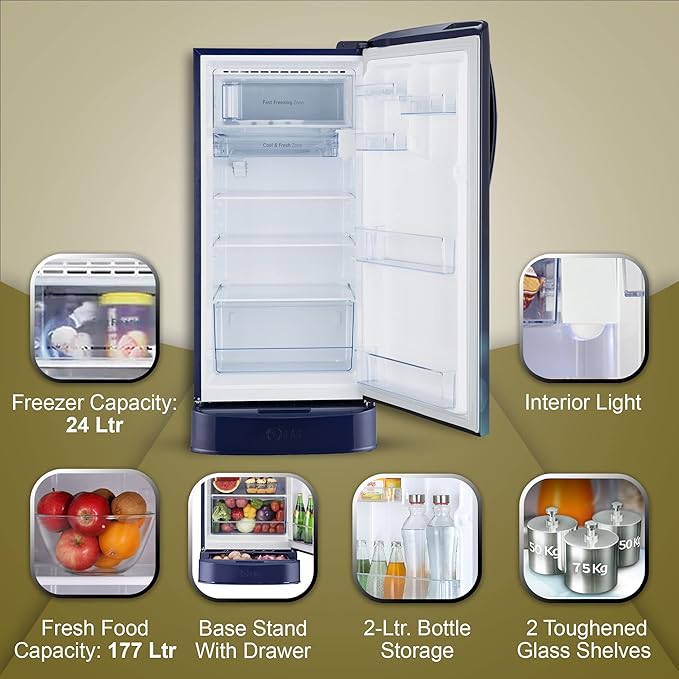 LG 201 L 5 Star Inverter Direct Cool Single Door Refrigerator