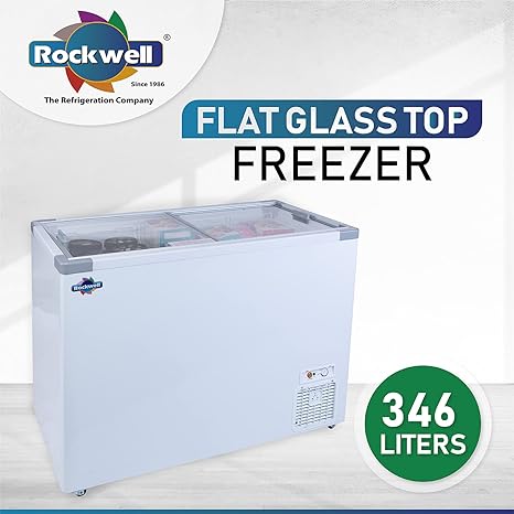 Rockwell 346 L Glass Top Deep freezer