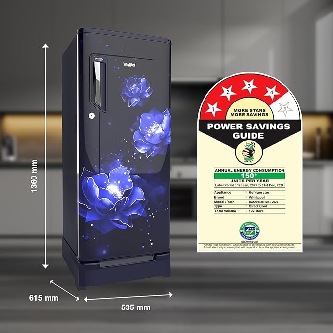 Whirlpool 192 L 4 Star Inverter Direct Cool Single Door Refrigerator