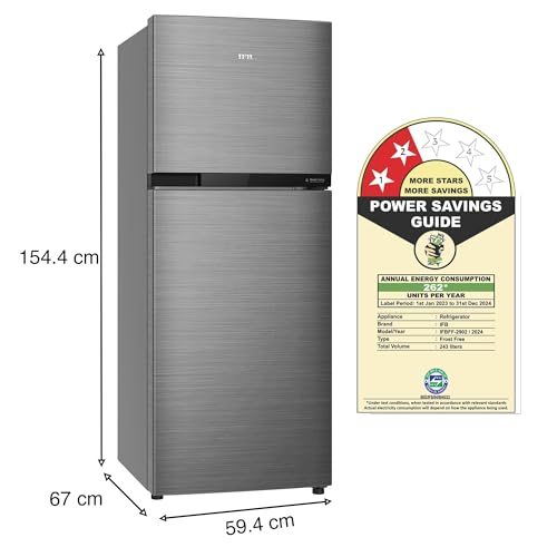 IFB 243 L 2 Star Frost Free Double Door Refrigerator, 2024 Model