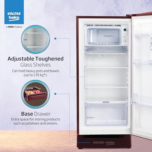 Voltas Beko, A Tata Product 183 L 5 Star Direct Cool Single Door Refrigerator, 2023 Model