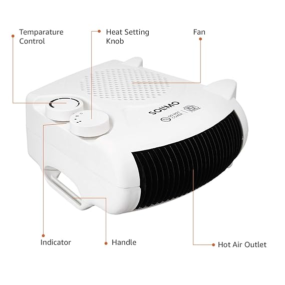 Amazon Brand - Solimo 2000/1000 Watts Room Heater