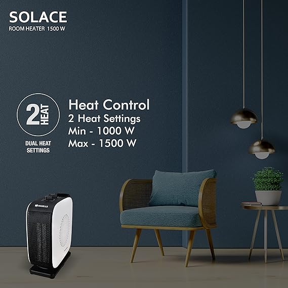 Havells Solace With 2 Heat Setting Room Heater, 1500 Watt