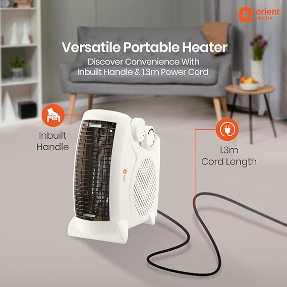Orient Electric ABS Areva Room Heater, 2000/1000 Watts