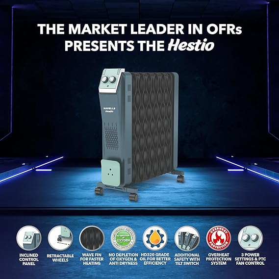 Havells 2900W Hestio 13 Wave Fin OFR Room Heater