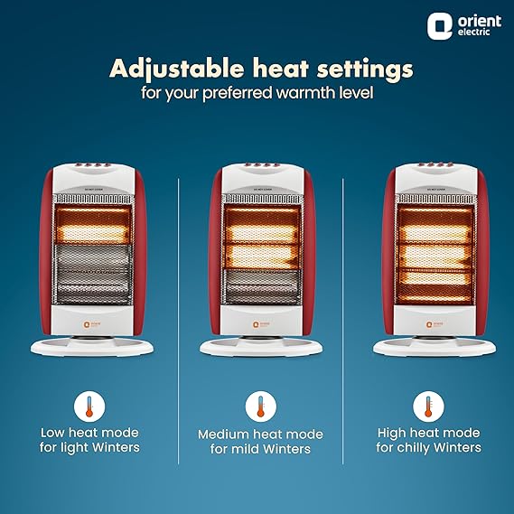 Orient 1200W Electric Durahot Rotating Room Heater