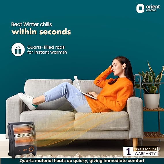 Orient Electric 800W Quartz Room Heater