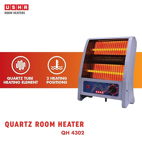 Usha 2 Rod 800W Quartz Room Heater