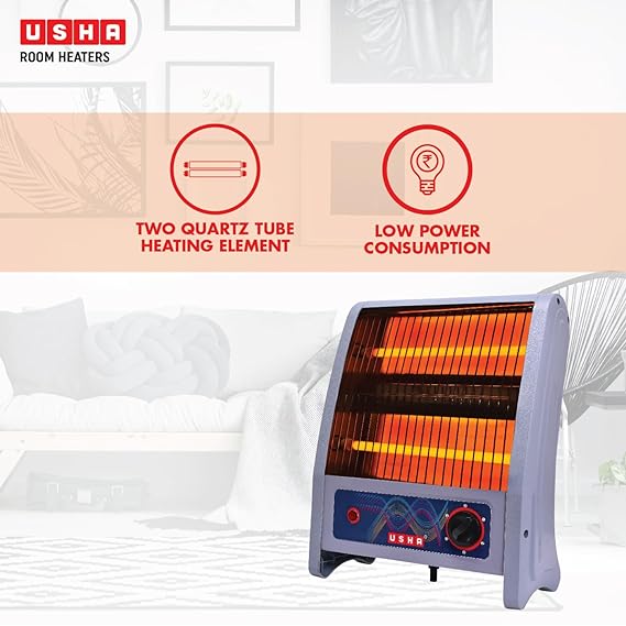 Usha 2 Rod 800W Quartz Room Heater