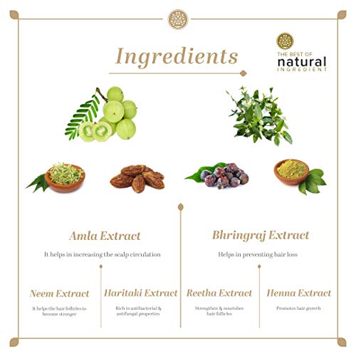 Khadi Naturals Ayurvedic Amla and Bhringraj Shampoo, SLS and Paraben Free