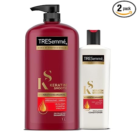 Tresemme Keratin Smooth Shampoo 1L + Conditioner 335ml