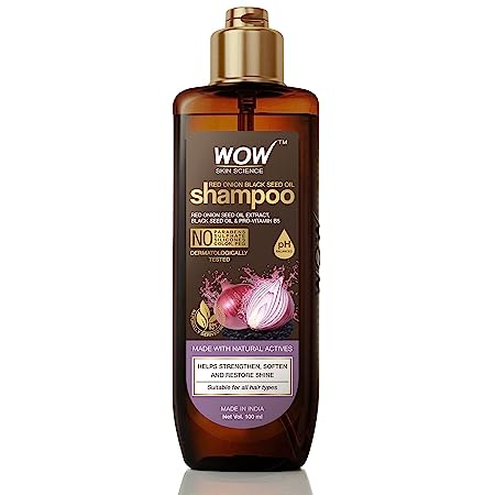 Wow Skin Science Onion Oil Shampoo with Red Onion Seed Oil Extract | Black Seed Oil