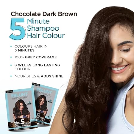 BBLUNT Chocolate Dark Brown 5 Minute Shampoo, Pack of 5