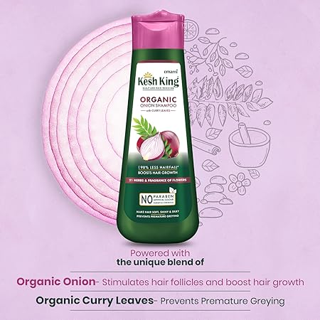 Kesh King Organic Onion Shampoo With Curry Leaves