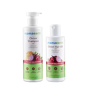MamaEarth Anti Hair Fall Express Spa Range with Onion Hair Oil & Onion Shampoo