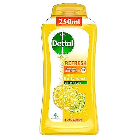 Dettol Body Wash and Shower Gel for Women and Men, Refresh, 250ml Pack of 3