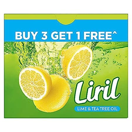 Liril Lime & Tea Tree Oil Soap, 125gm, Pack of 4