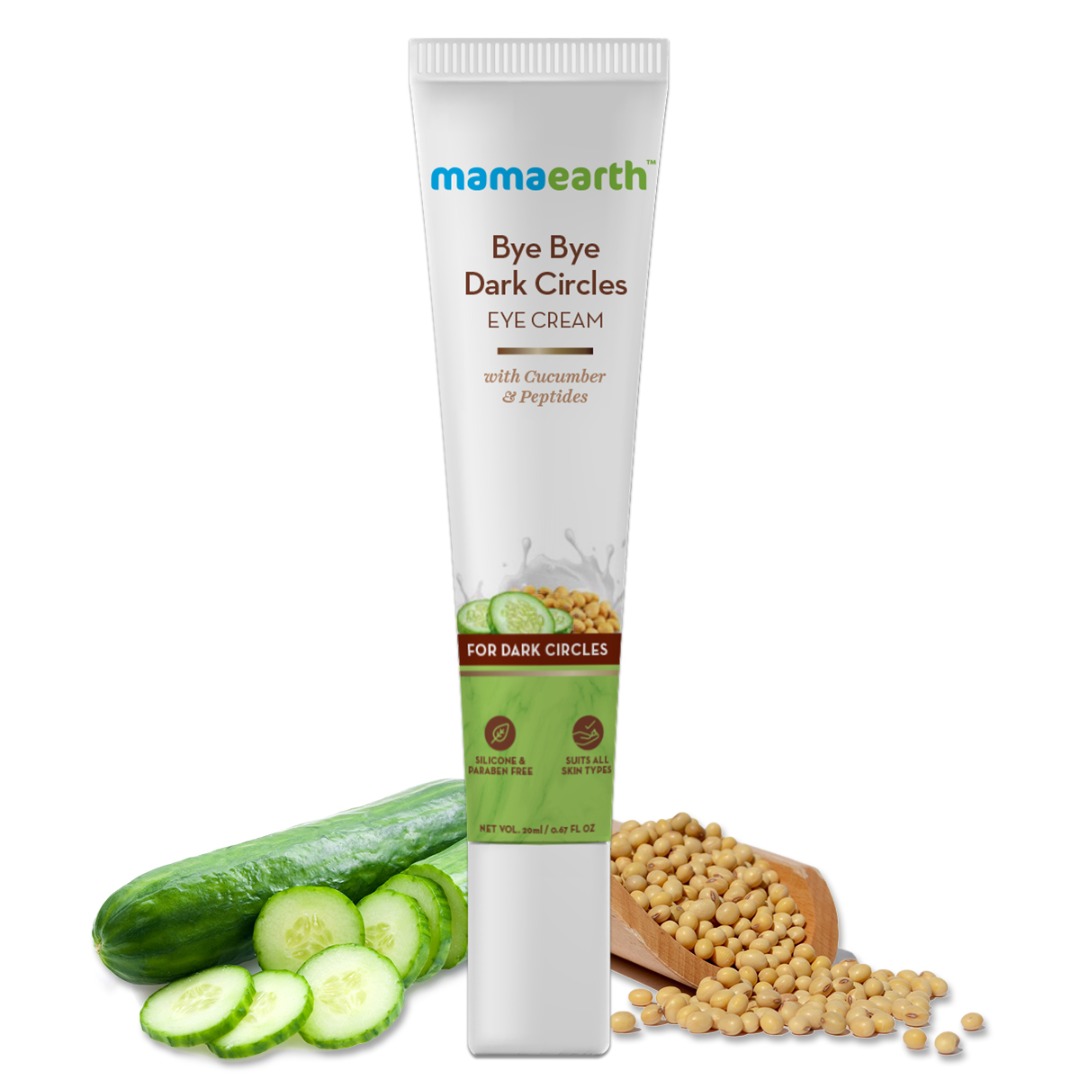 MamaEarth Bye Bye Dark Circles Eye Cream with Cucumber & Peptides