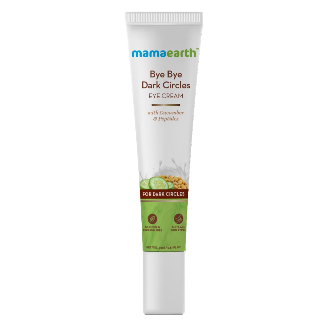 MamaEarth Bye Bye Dark Circles Eye Cream with Cucumber & Peptides