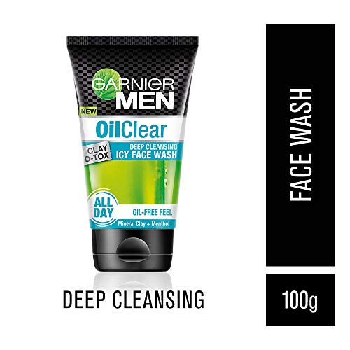 Garnier Men Oil Clear Clay D-Tox Deep Cleansing Icy Face Wash
