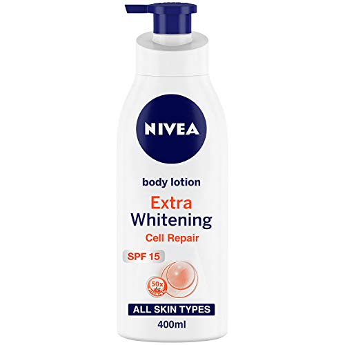 Nivea Body Lotion, Extra Whitening Cell Repair SPF 15, For All Skin Types