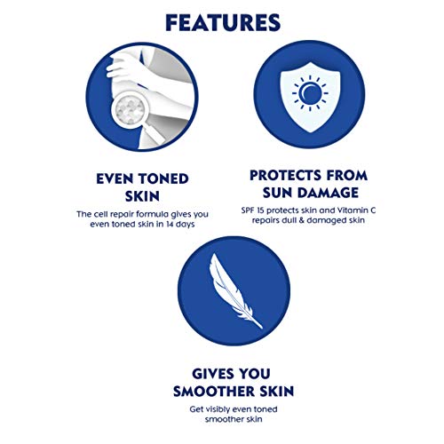 Nivea Body Lotion, Extra Whitening Cell Repair SPF 15, For All Skin Types