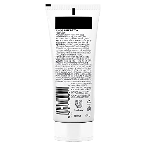 Ponds Pure Detox Anti-Pollution Purity Face Wash With Activated Charcoal