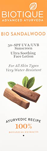 Biotique Sun Shield Sandalwood 50+SPF UVB Sunscreen Ultra Protective Lotion For All Skin Types
