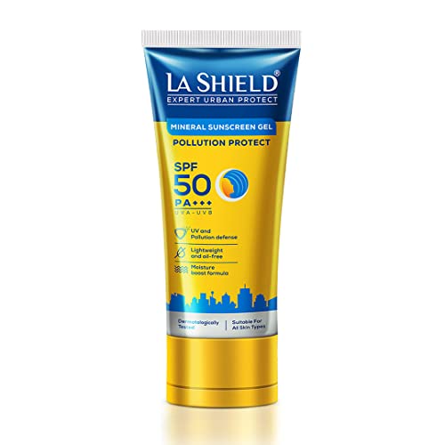 La Shield Pollution Protect Mineral Sunscreen Gel Spf 50, white