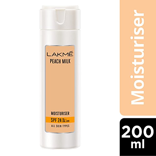 Lakme Peach Milk Face Moisturizer SPF 24 PA++ | Daily Light Sunscreen Lotion For Women