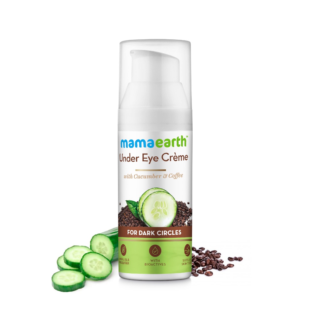 MamaEarth Under Eye Creme with Cucumber & Caffeine for Dark Circles