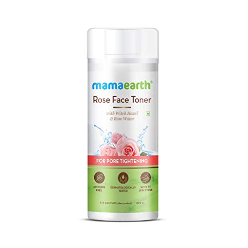 MamaEarth Rose Face Toner with Witch Hazel & Rose Water for Pore Tightening