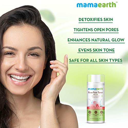MamaEarth Rose Face Toner with Witch Hazel & Rose Water for Pore Tightening