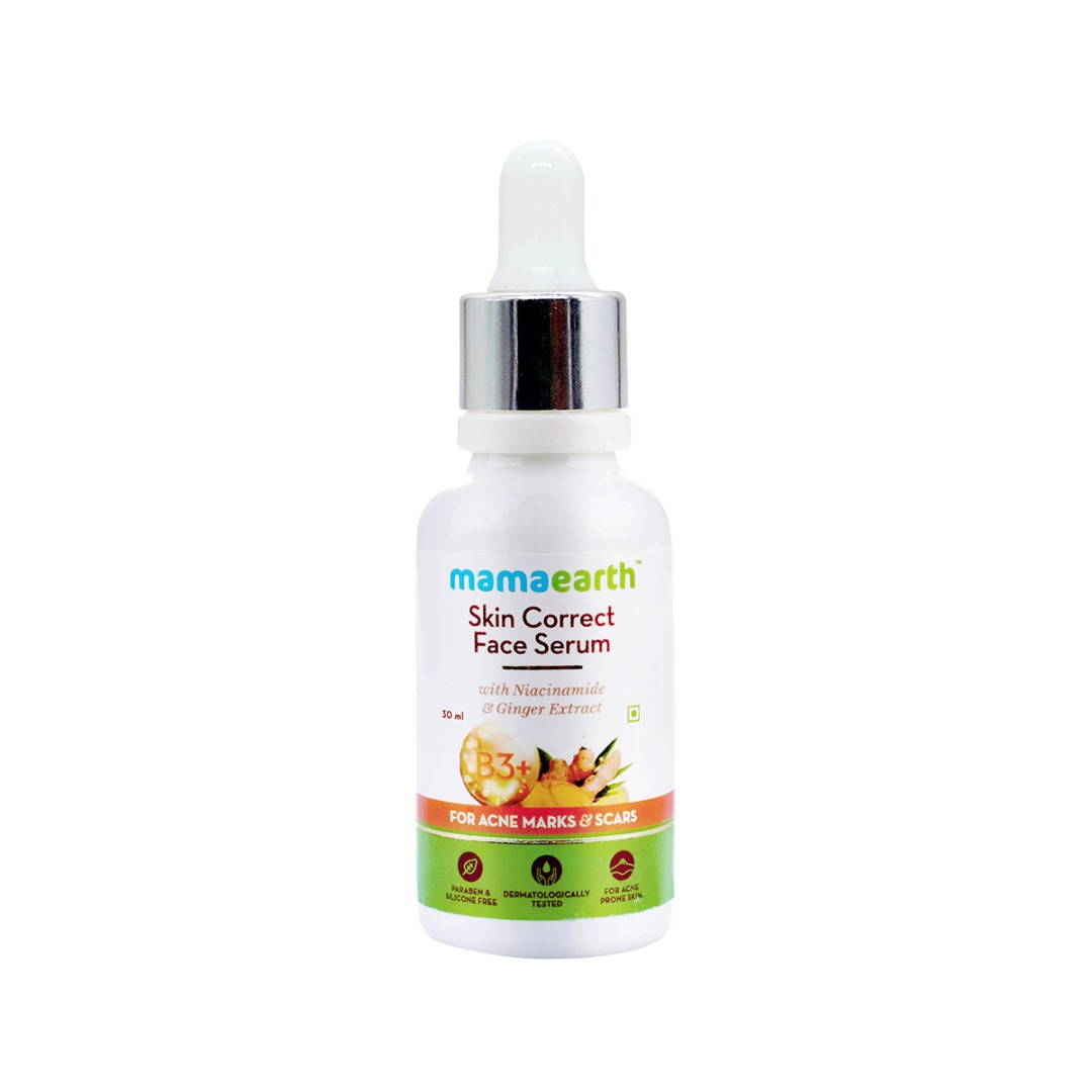 MamaEarth Skin Correct Face Serum with Niacinamide & Ginger Extract for Acne Marks & Scars
