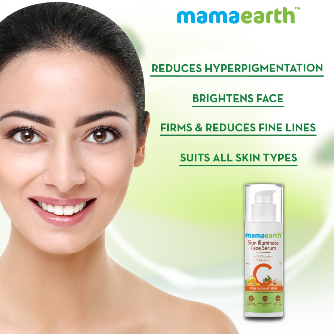 MamaEarth Skin Illuminate Face Serum for Radiant Skin with Vitamin C & Turmeric