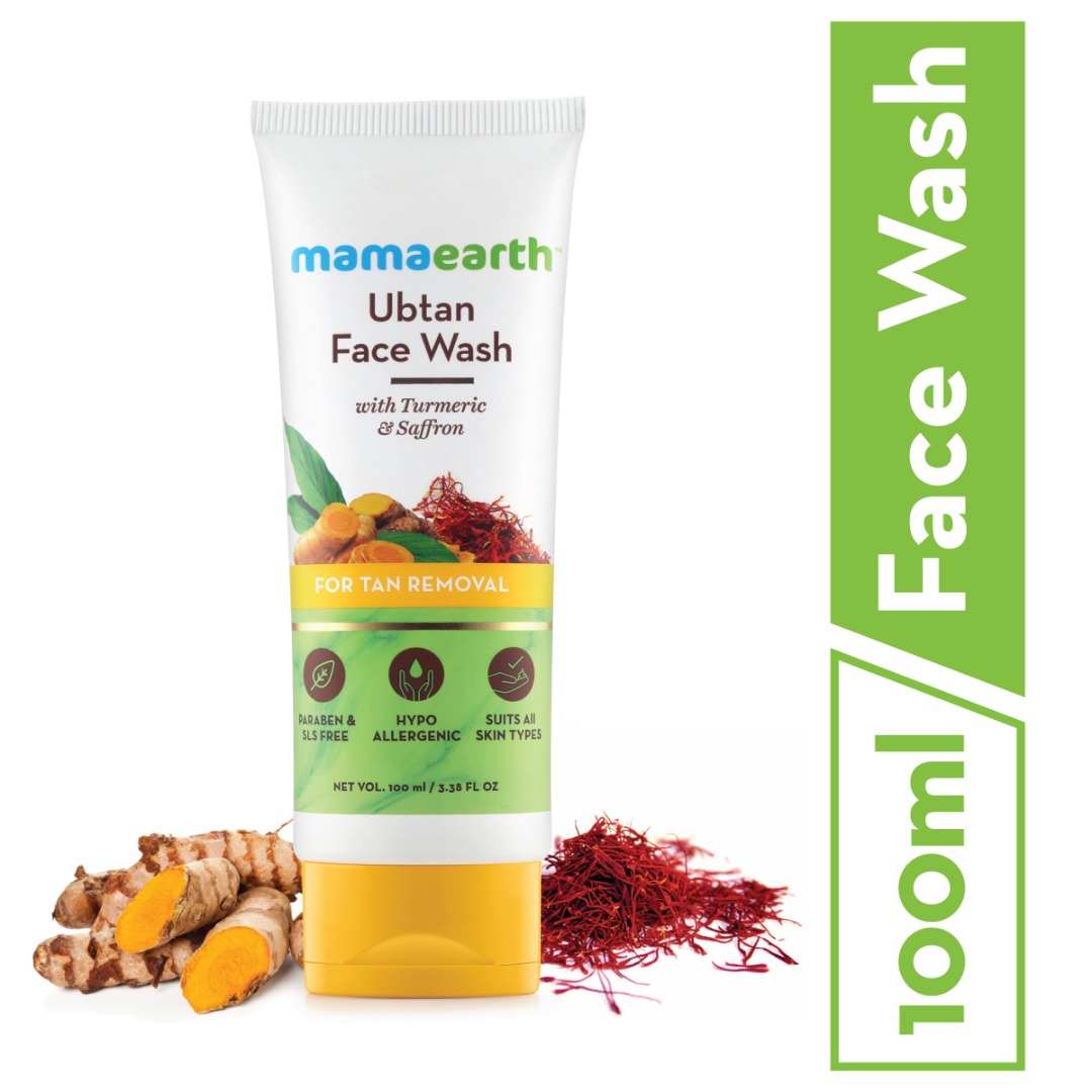 MamaEarth Ubtan Face Wash for Tan Removal, 100ml, Pack of 2