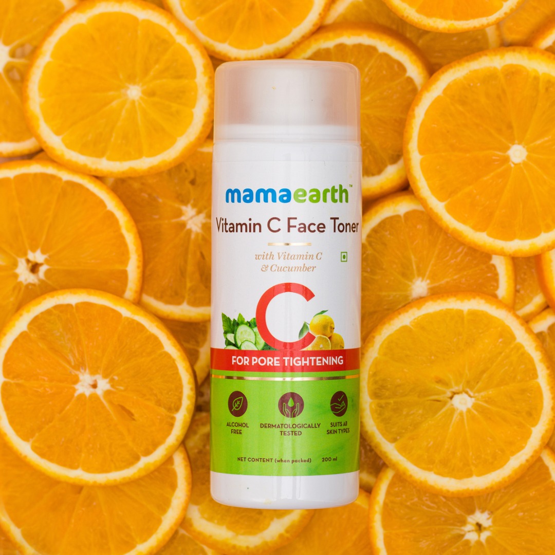 MamaEarth Vitamin C Face Toner with Vitamin C and Cucumber for Pore Tightening | For All Skin Types