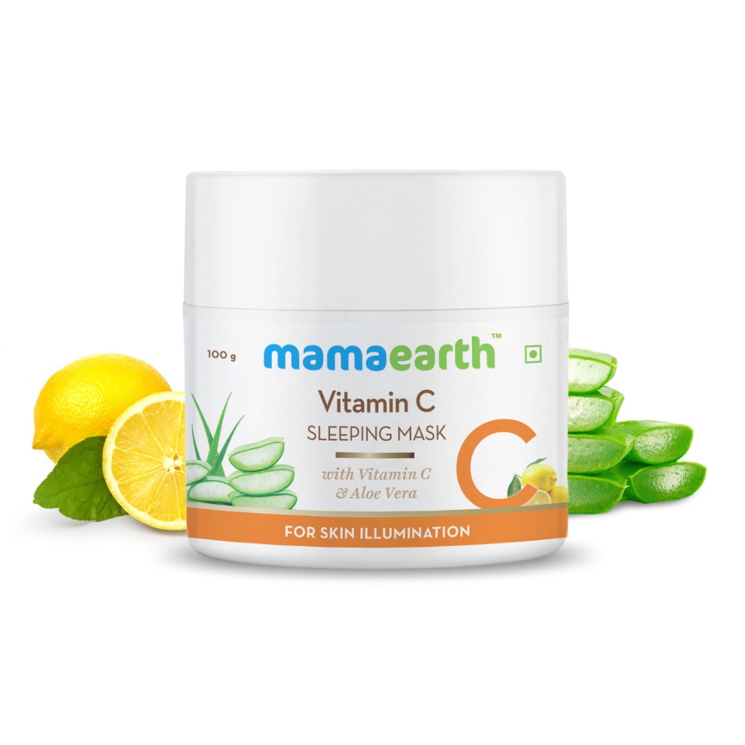 MamaEarth Vitamin C Sleeping Mask with Aloe Vera for Skin Illumination | For All Skin Types