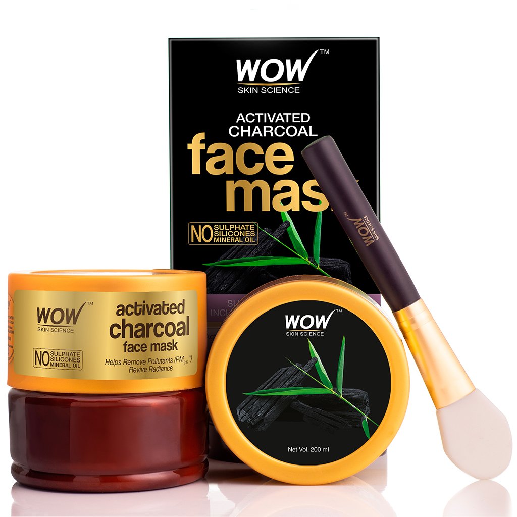 WoW Activated Charcoal Face Mask with PM 25 Anti-Pollution Shield Wash off Face Mask