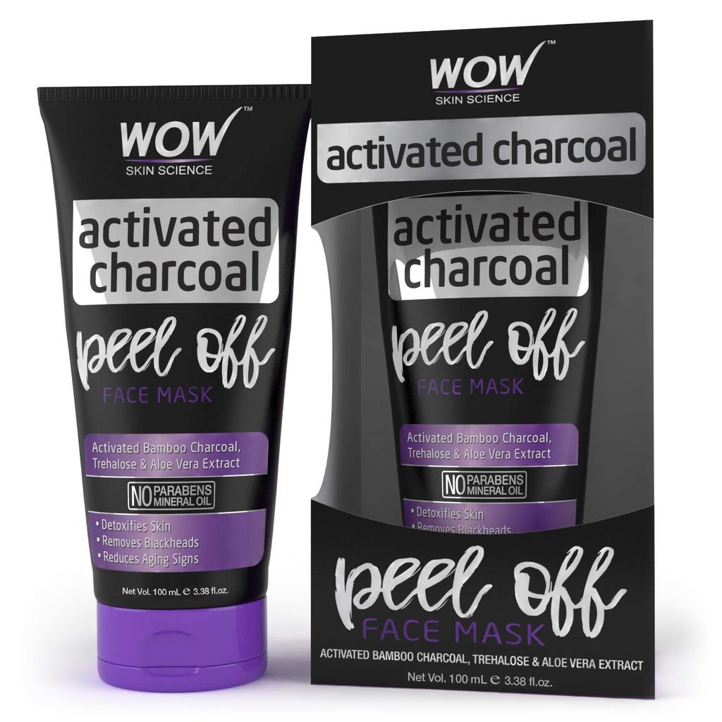 WoW Activated Charcoal Face Peel off Mask
