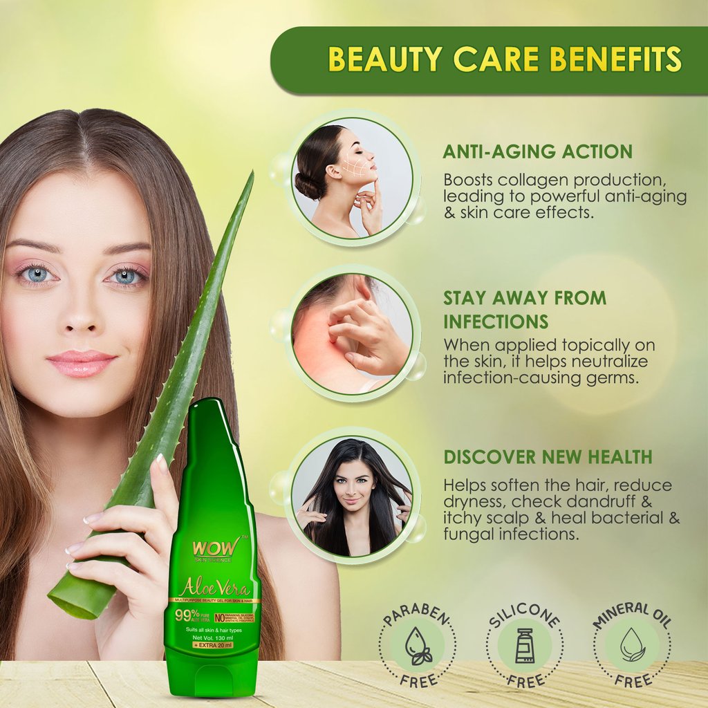 WoW Aloe Vera Multipurpose Beauty Gel for Skin & Hair