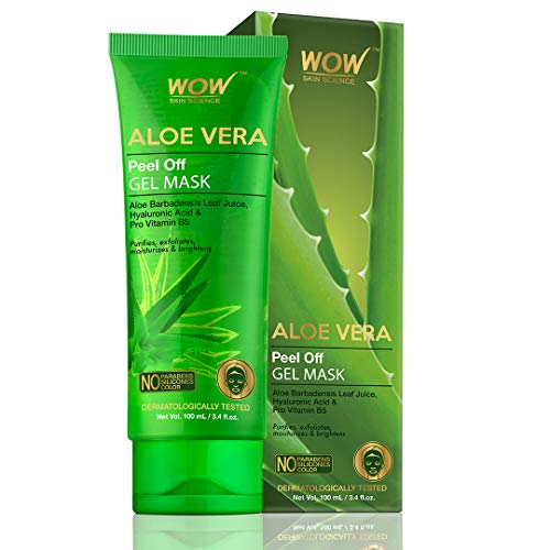 WoW Aloe Vera with Hyaluronic Acid & Pro Vitamin B5 Peel off Gel Mask