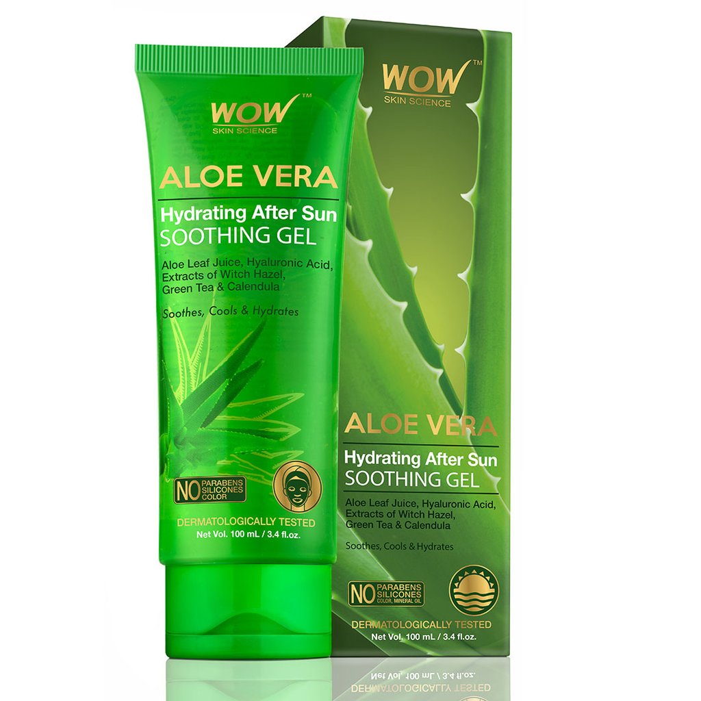 WoW Aloe Vera with Hyaluronic Acid, Witch Hazel Extract, Green Tea & Calendula Gel