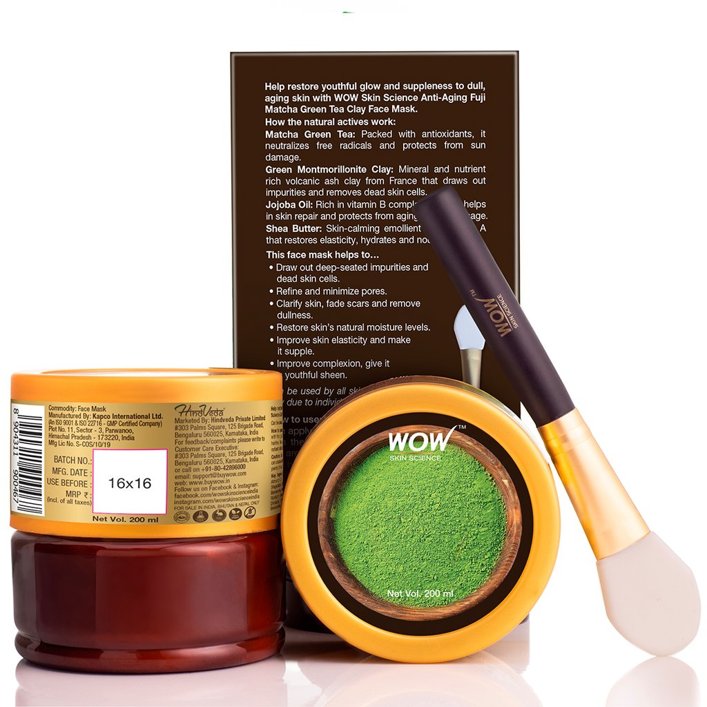 WoW Anti-Aging Fuji Matcha Green Tea Clay Face Mask