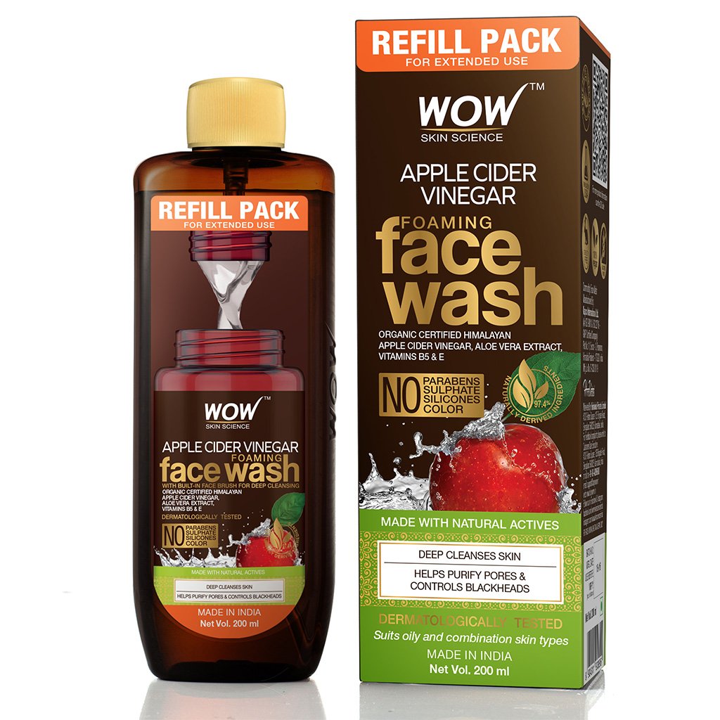 WoW Apple Cider Vinegar Foaming Face Wash Refill Pack