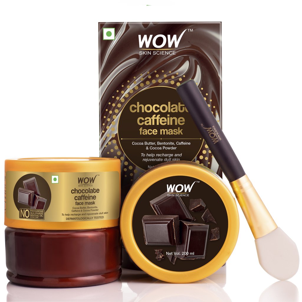 WoW Chocolate Caffeine Face Mask for Recharging & Rejuvenating Dull Skin