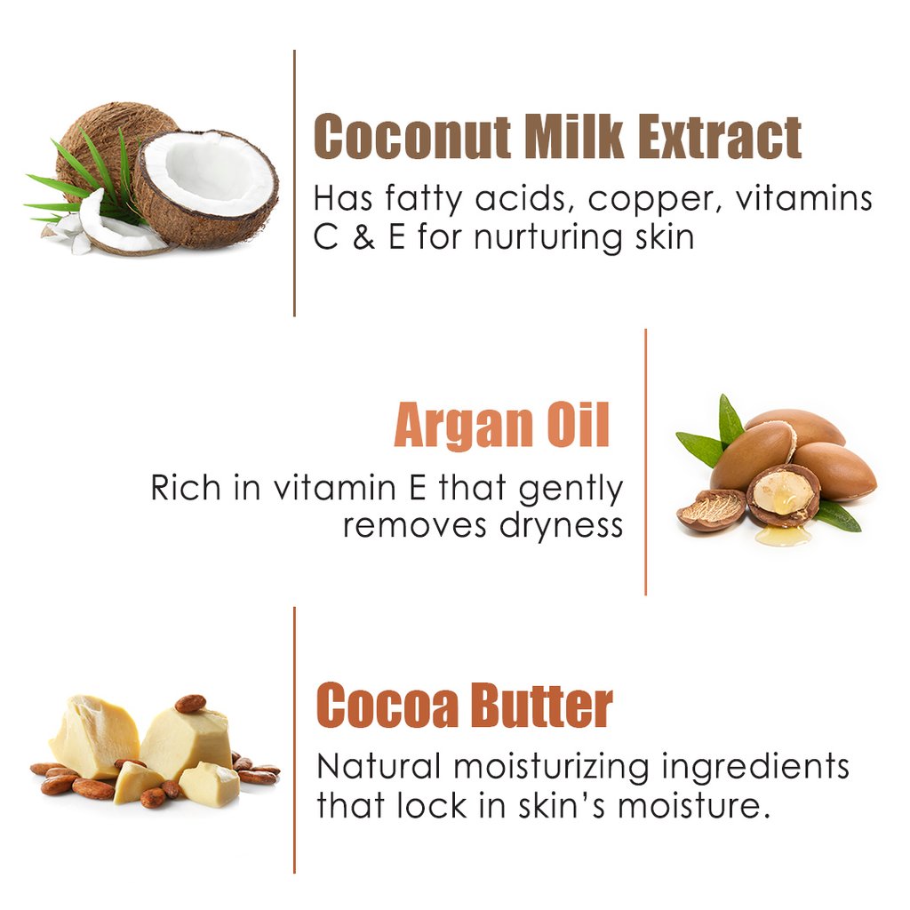 WoW Coconut Milk & Argan Oil Body Lotion, Medium Hydration